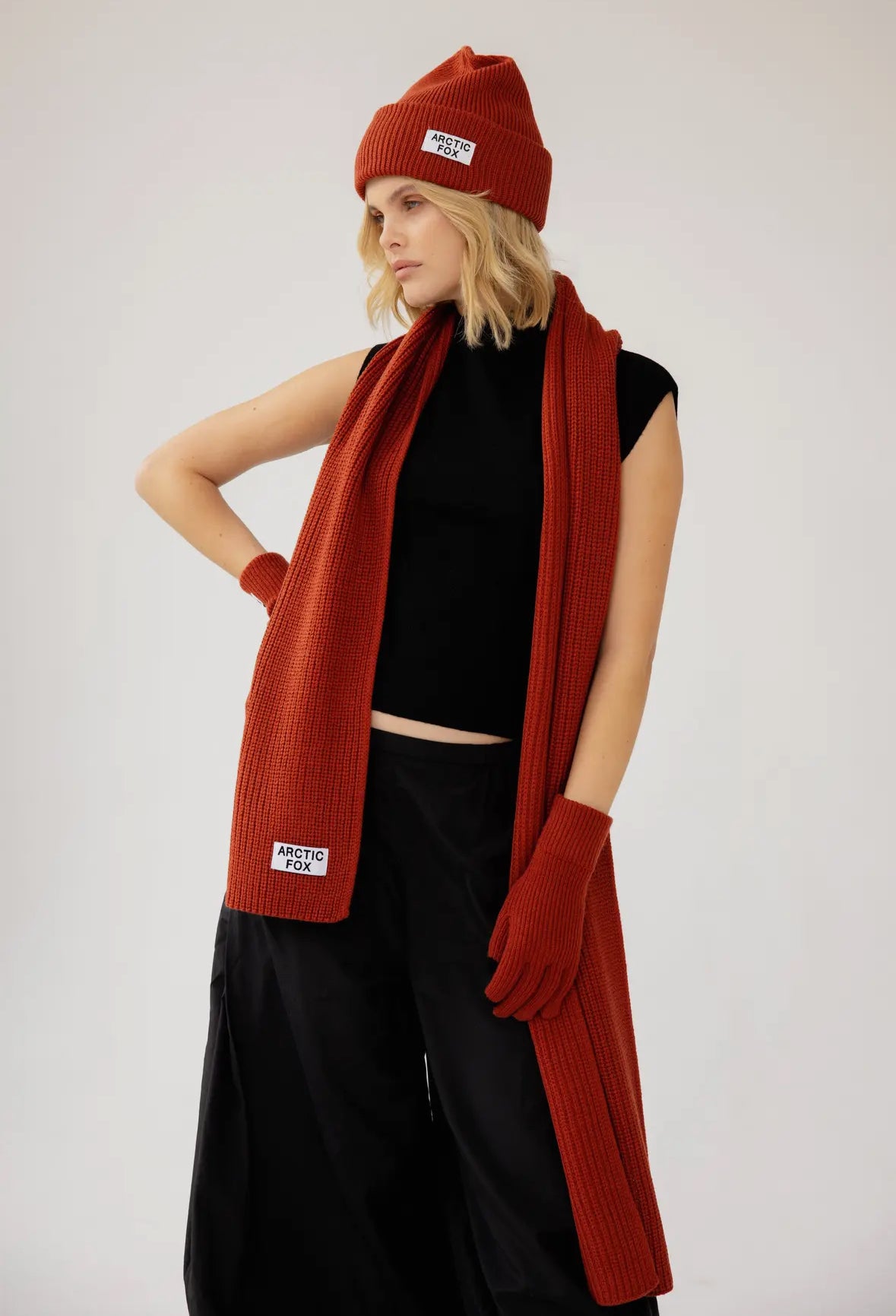 Recycled Bottle Scarf Red