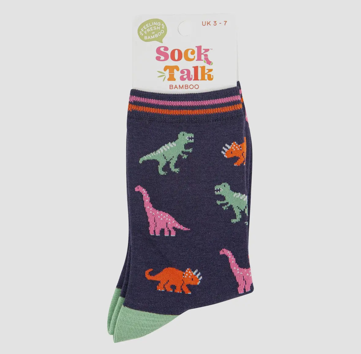 Dinosaur Navy Bamboo Socks