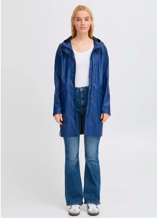 Tazi Rain Mac Medieval Blue