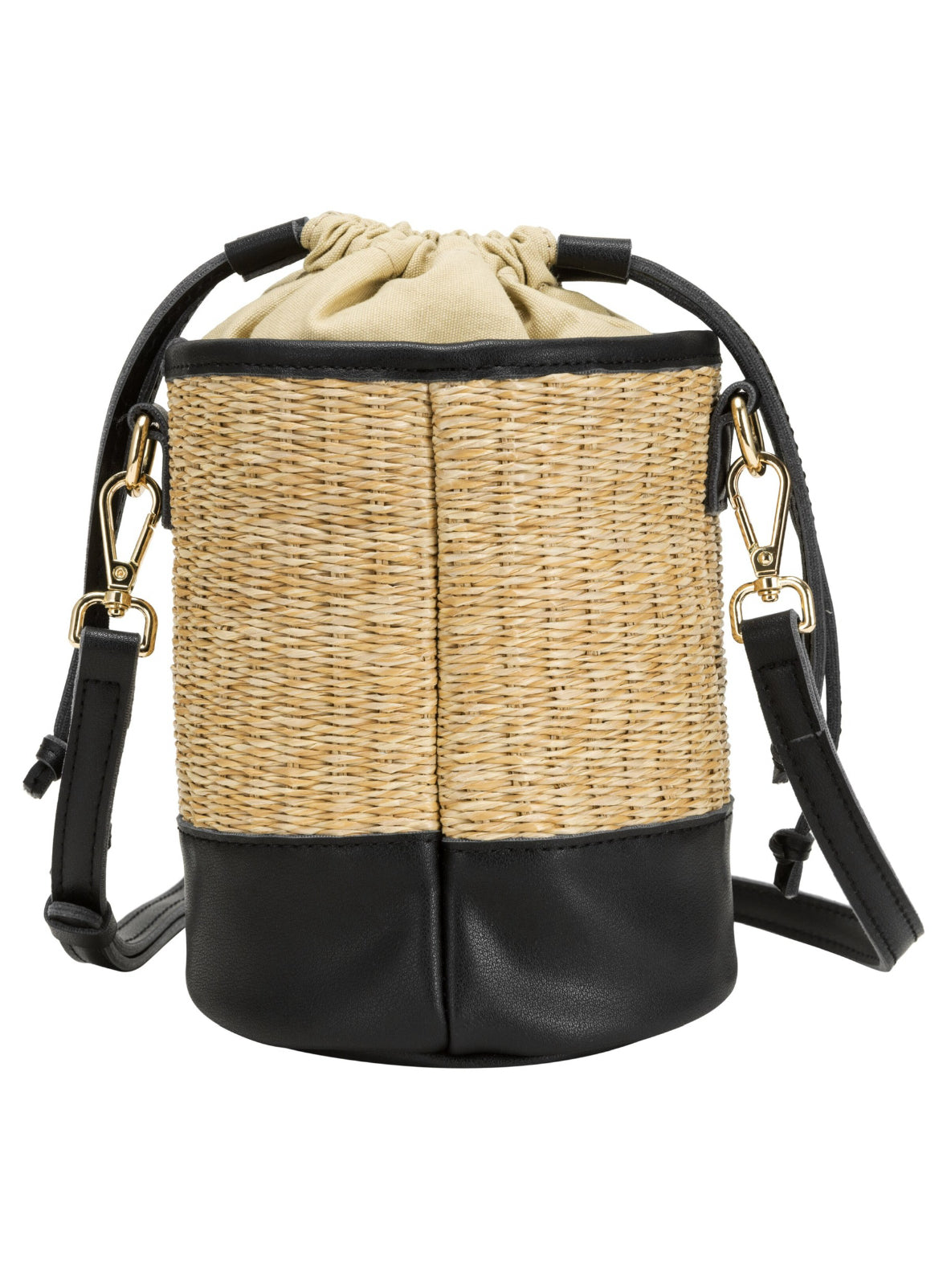 Drawstring Bucket Bag Black