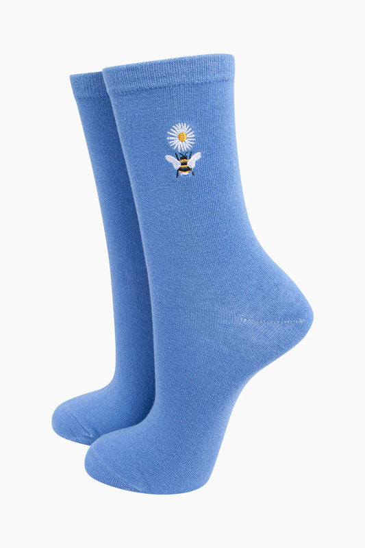 Bee Daisy Cotton Sock