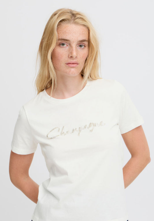 Champagne Tee White