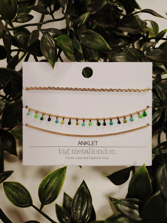 Sierra Layered Anklet - green