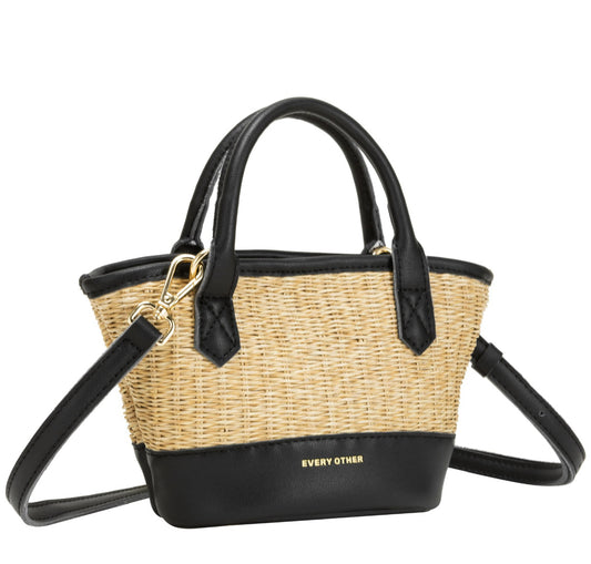 Twin Strap Grab Bag Black