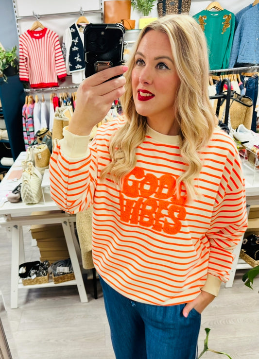 Good Vibes Sweatshirt Orange