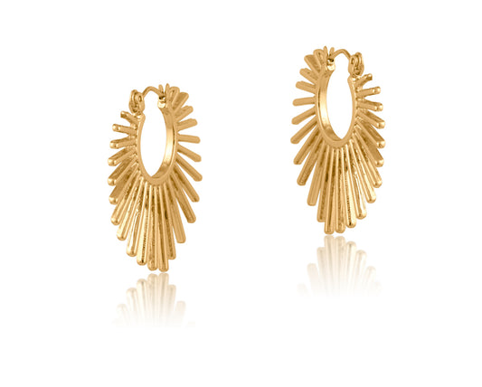 Greta Sunburst Earrings Gold