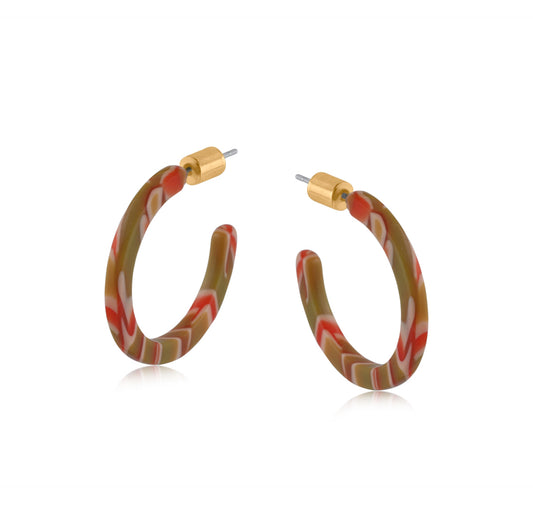 Oleandre Thin Hoop Earrings