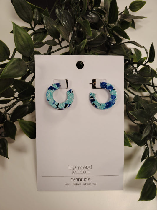 Emma Oval Hoops Blue