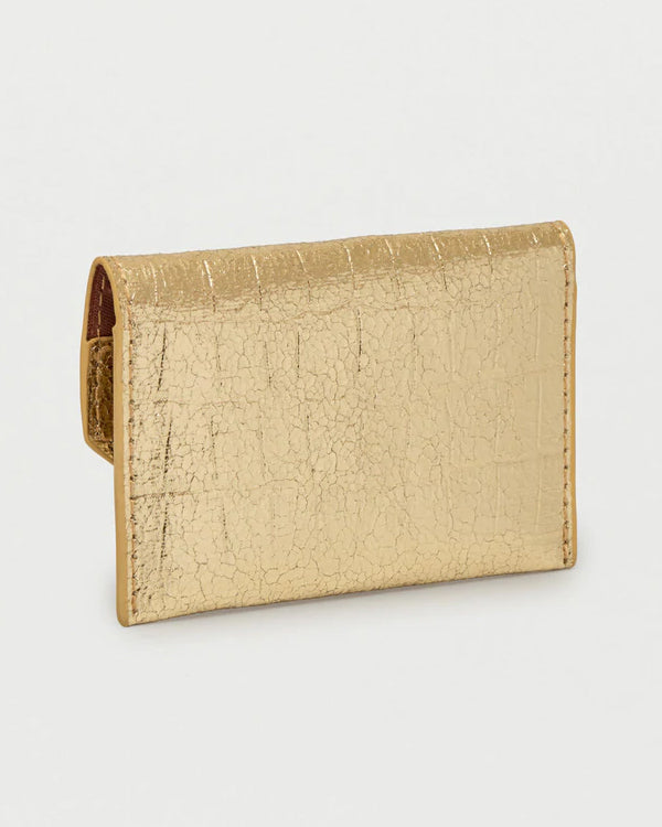 Gold Croc Envelope Card Holder